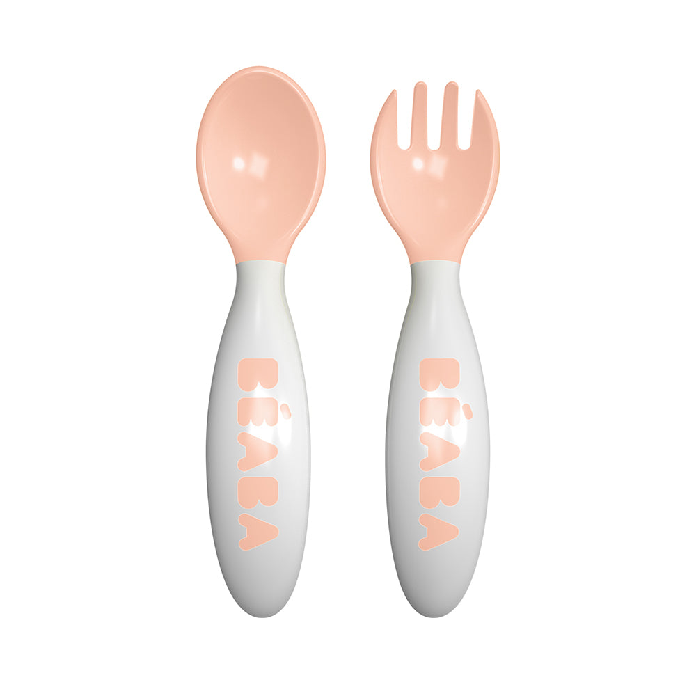 Beaba 2nd Age Training Spoon and Fork Set with Carry Case