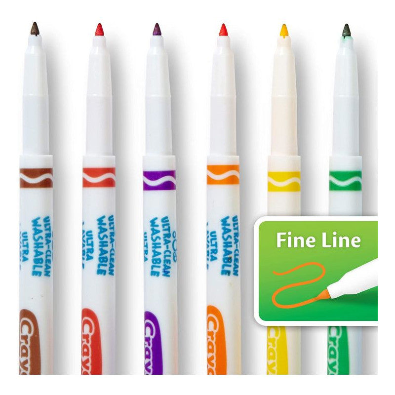 Crayola Ultra-Clean Washable Marker, Fine Line, 40 count
