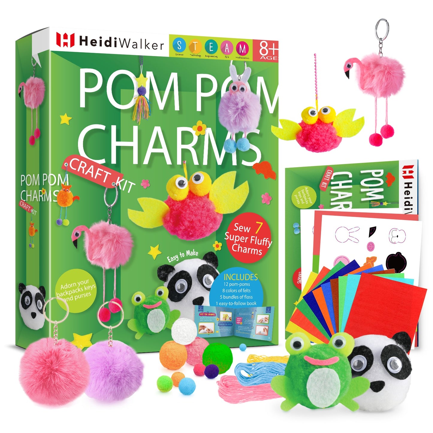 Heidi Walker Craft Kit - Pom Pom Charms