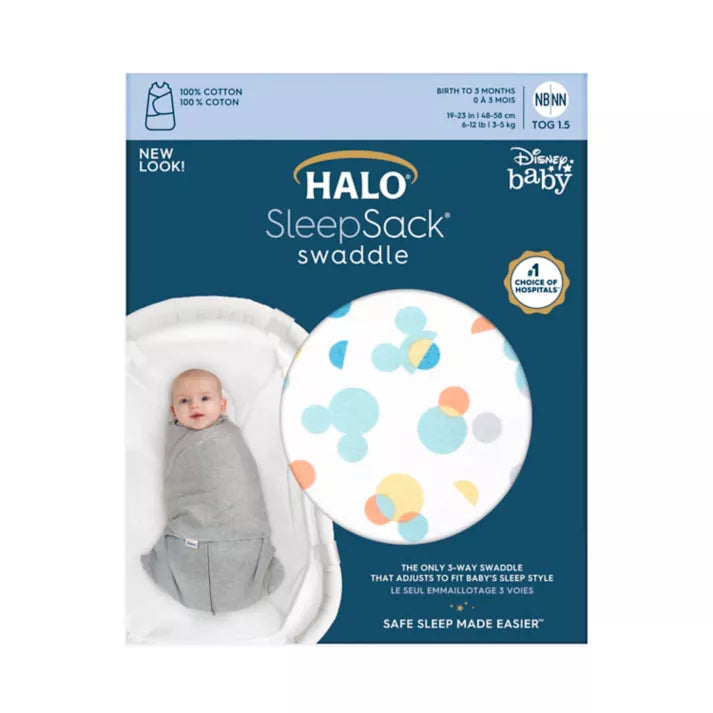 Halo SleepSack Swaddle, Mickey Overlay