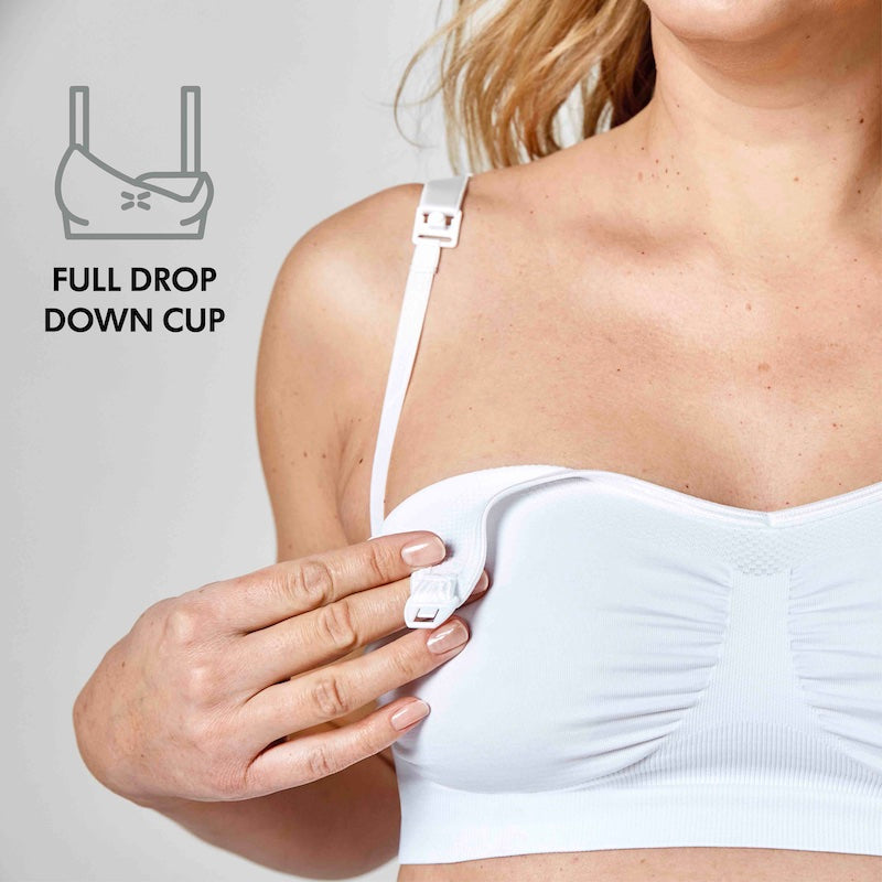 Medela Keep Cool Breathable Maternity & Nursing Bra, White/Medium