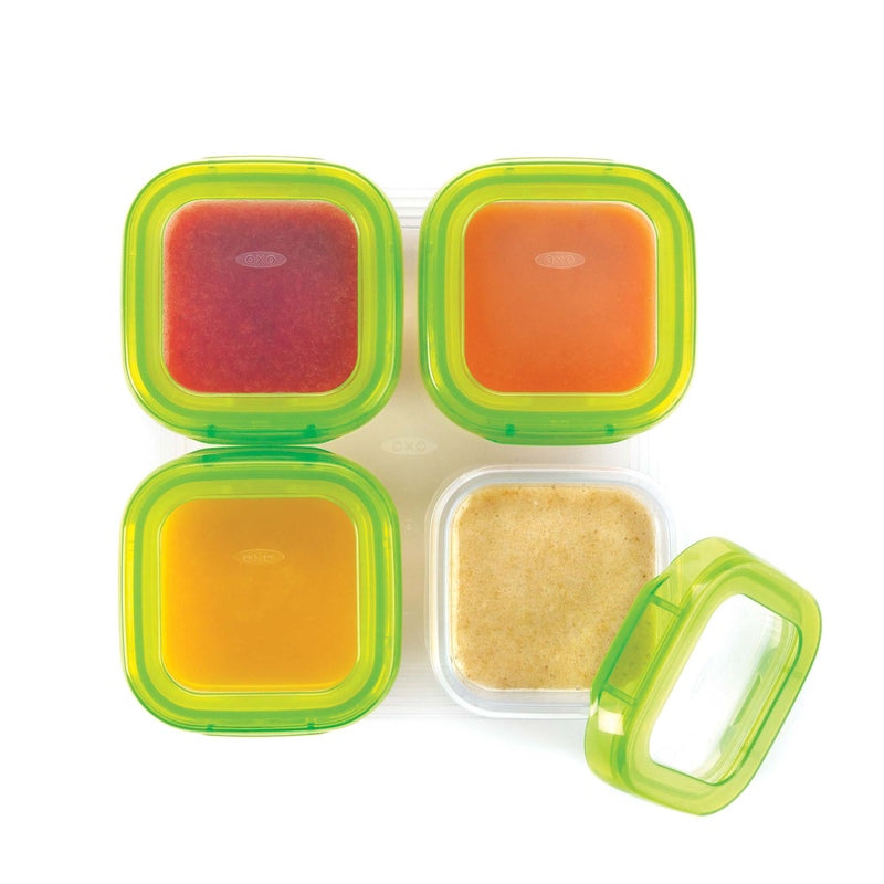 Oxo Tot Baby Blocks Freezer Storage Containers, 4oz (Opal)