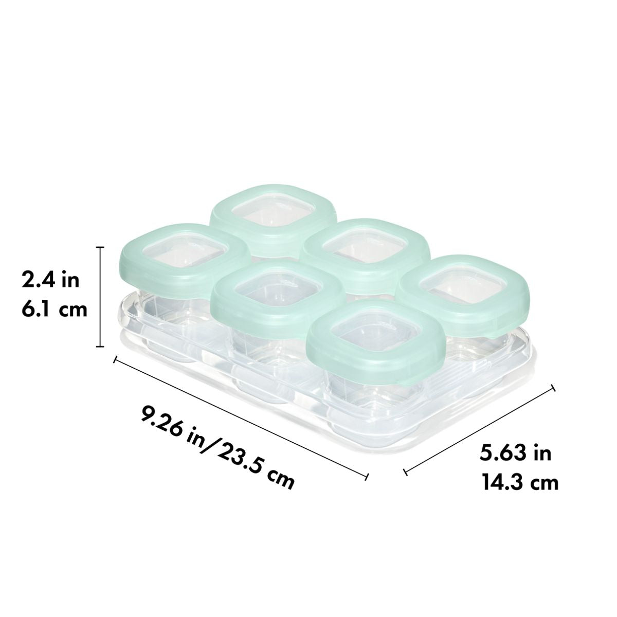 Oxo Tot Baby Blocks Freezer Storage Containers, 2 Oz (Opal)
