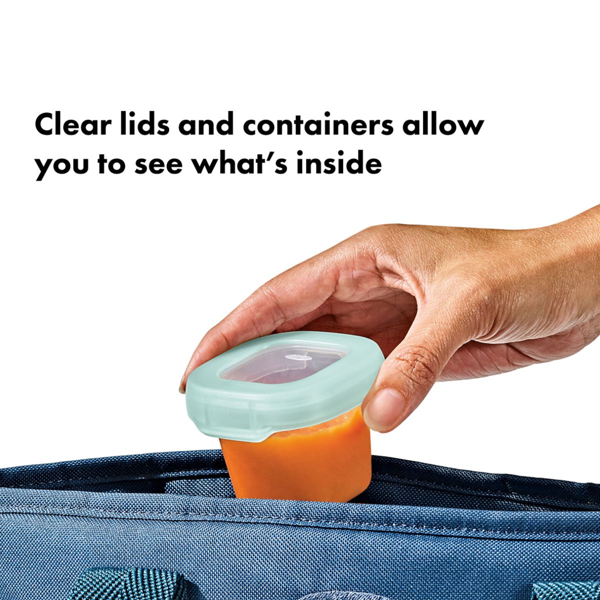 Oxo Tot Baby Blocks Freezer Storage Containers, 4oz (Opal)