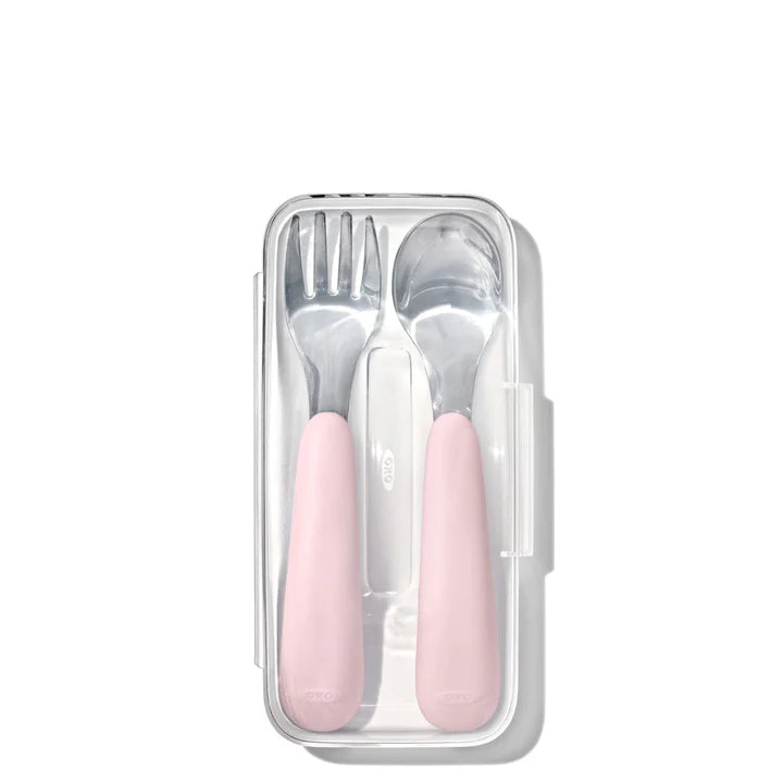 Oxo Tot On The Go Fork And Spoon Set With Travel Case