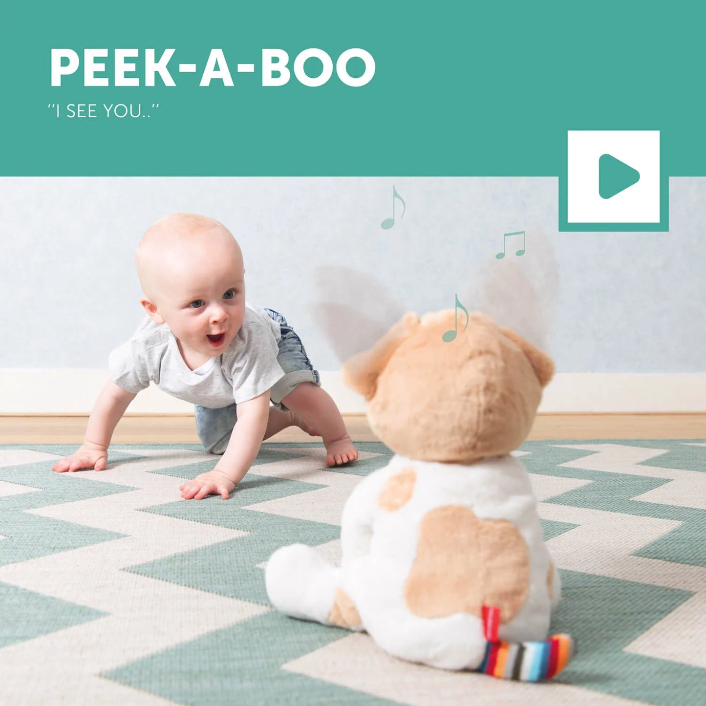 Zazu Peek-A-Boo Soft Toy - Danny the Dog