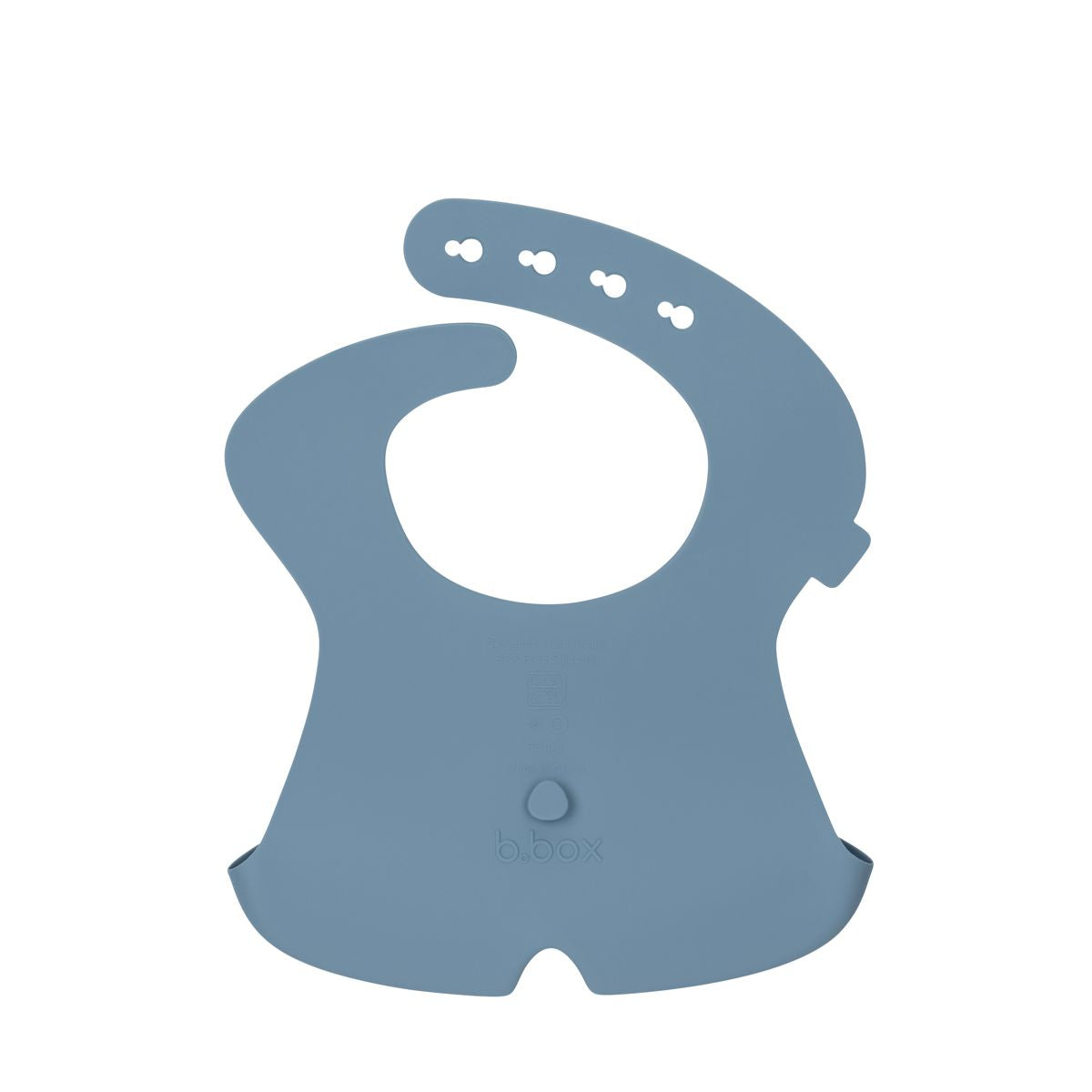 B. Box Silicone Bib With Deep ‘Stay Open’ Pocket (Ocean)