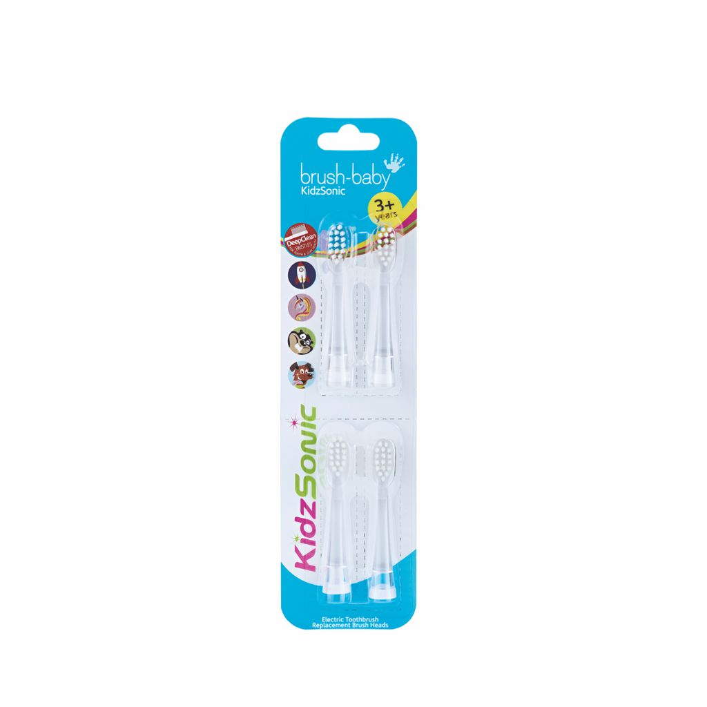 Brush Baby KidzSonic Electric Toothbrush Replacement Brush (4 pcs/pack)