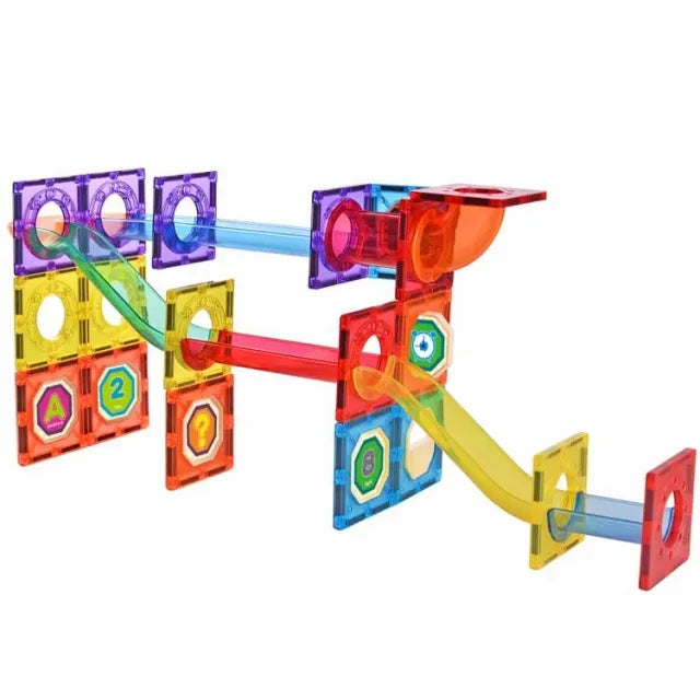 MagBuild Magnetic Tiles with Marble Run