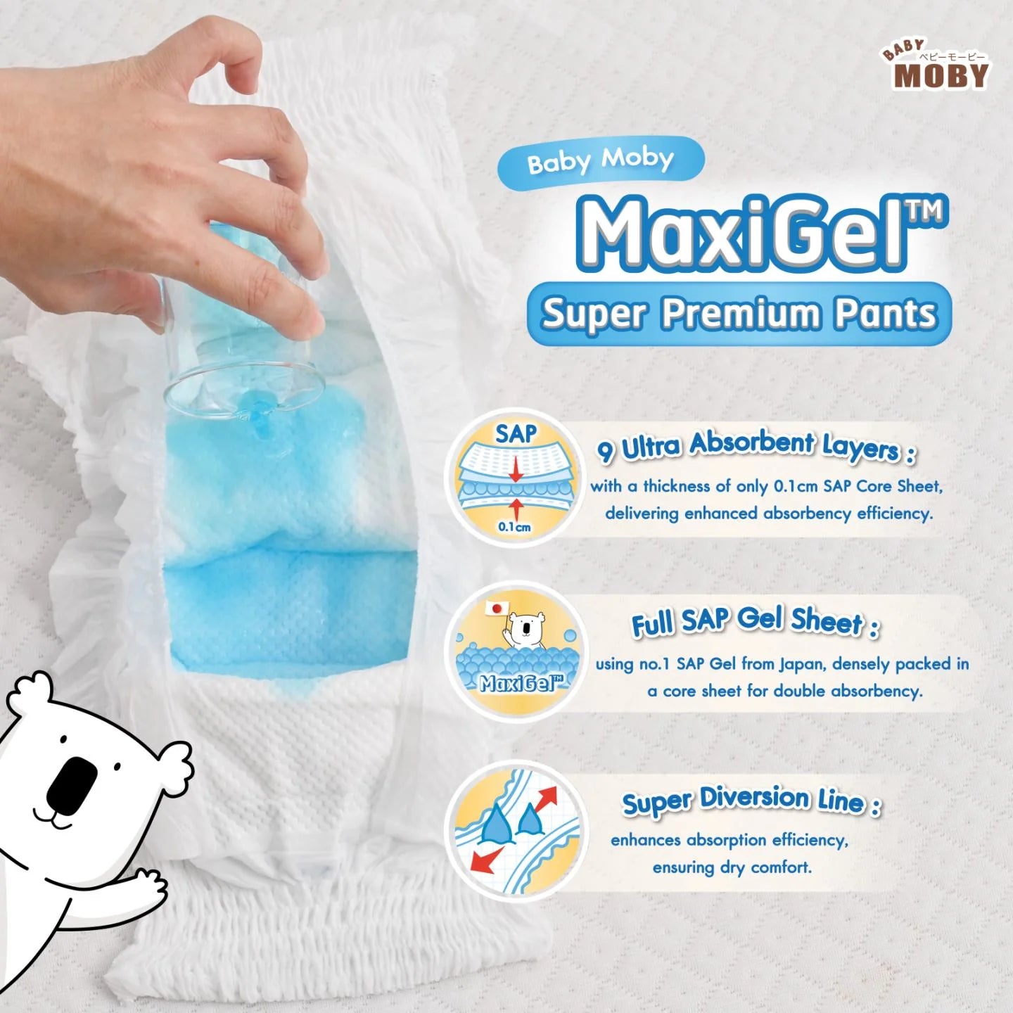 NEW! Baby Moby Chlorine Free Diaper Pants (XX Large)