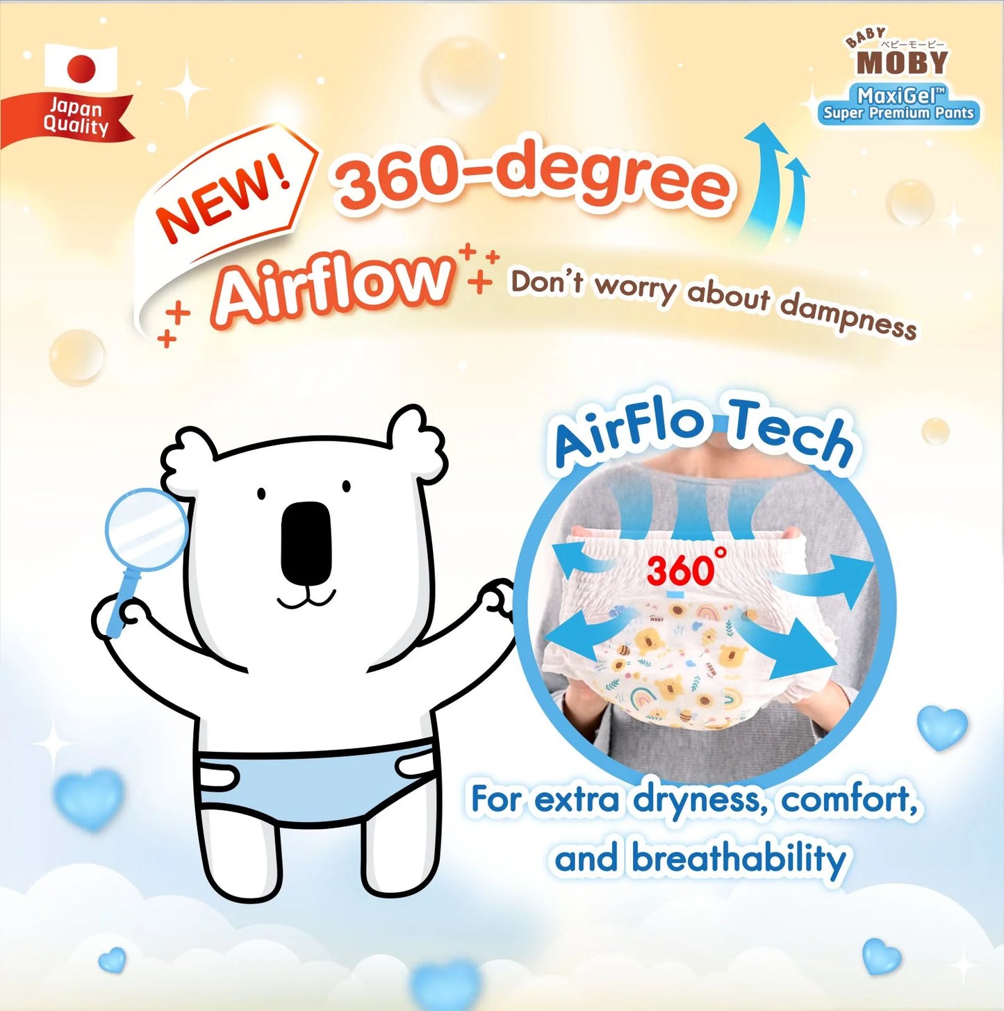 NEW! Baby Moby Chlorine Free Diaper Pants (XX Large)