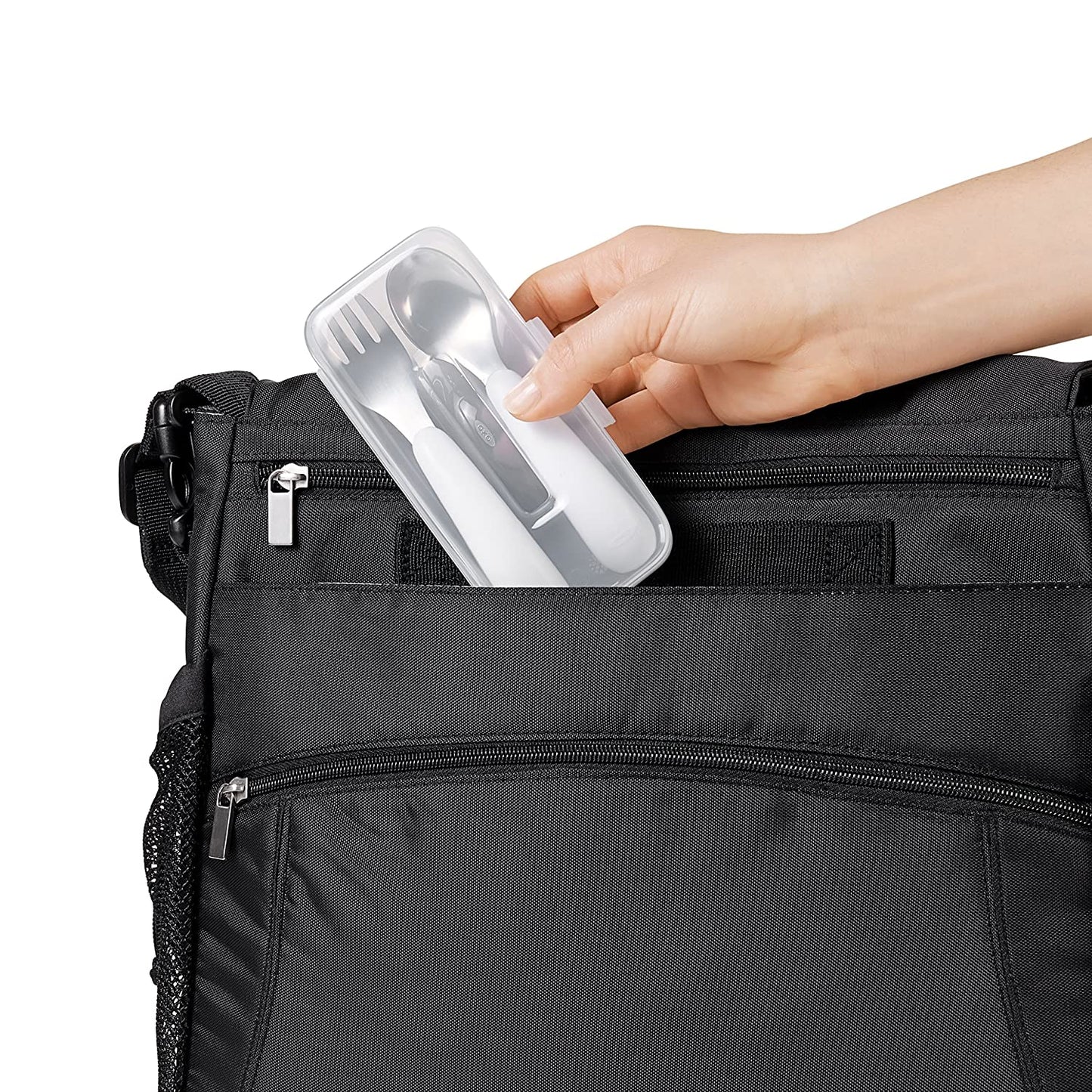 Oxo Tot On The Go Fork And Spoon Set With Travel Case