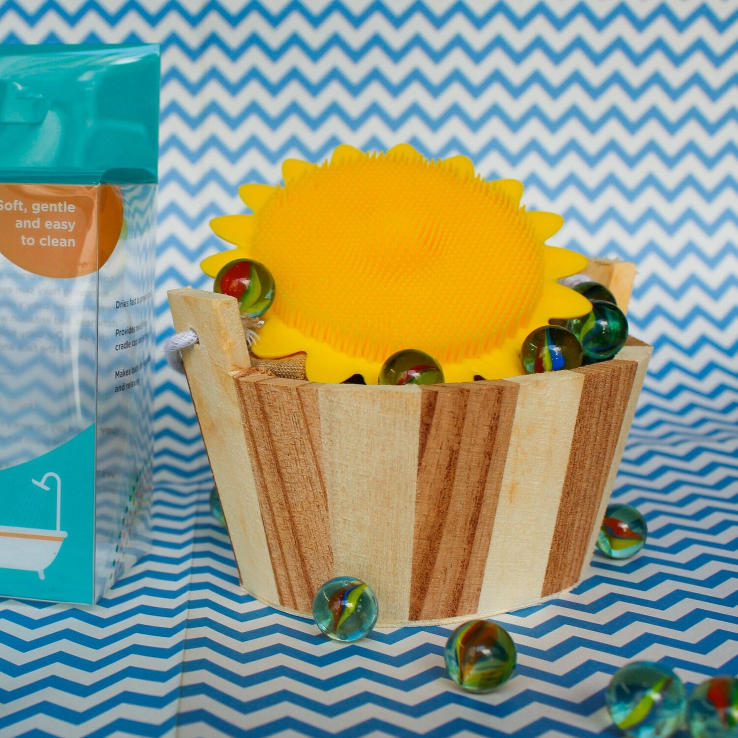 Orange & Peach Baby Bath Brush