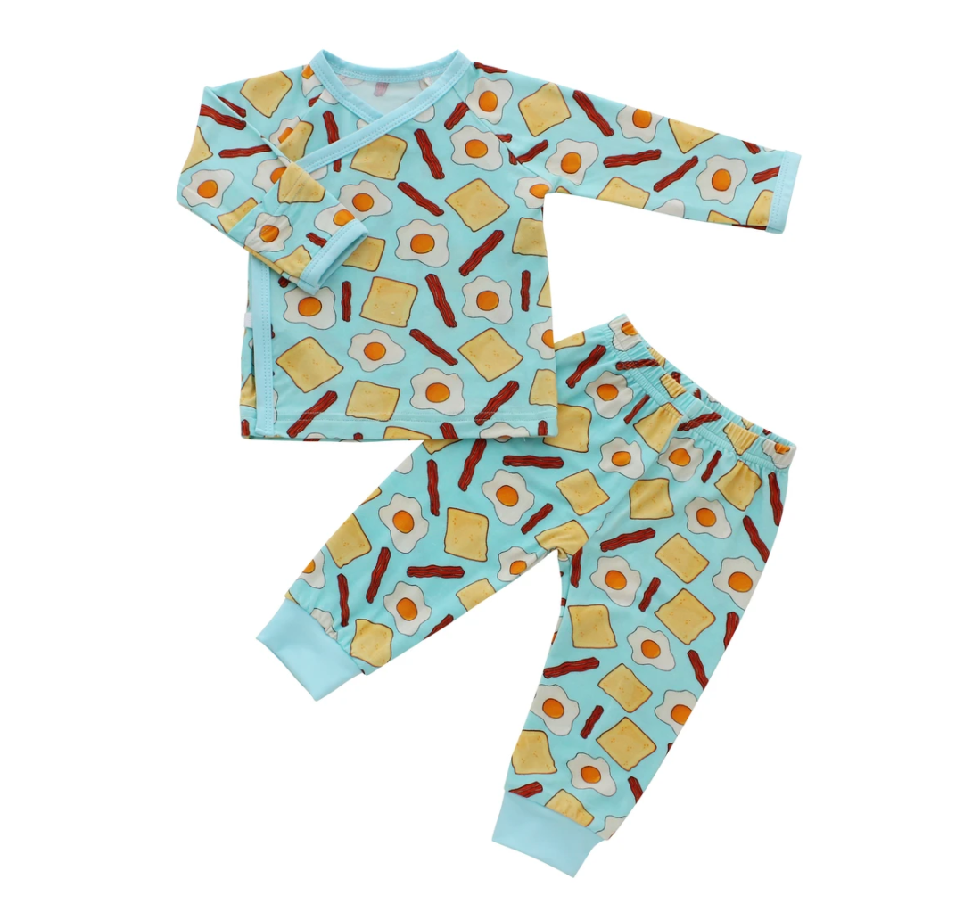 Bamberry Long Sleeves Kimono Pajama Set