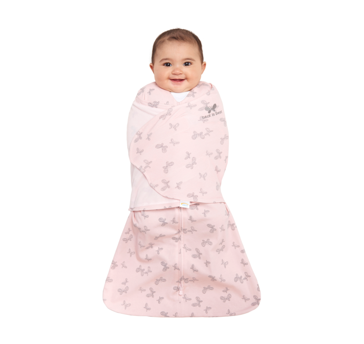 Halo SleepSack Swaddle, Pink Butterfly Scribble