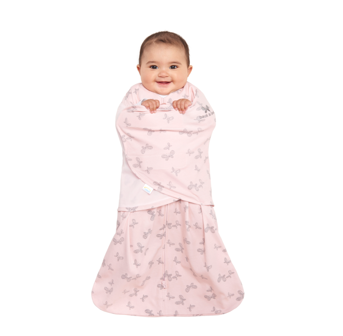 Halo SleepSack Swaddle, Pink Butterfly Scribble