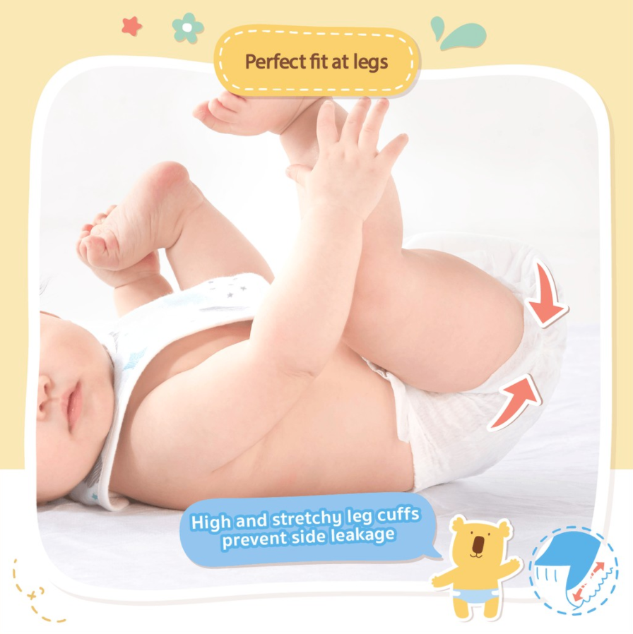 Baby Moby Tape Diaper (Small) - 40 pcs