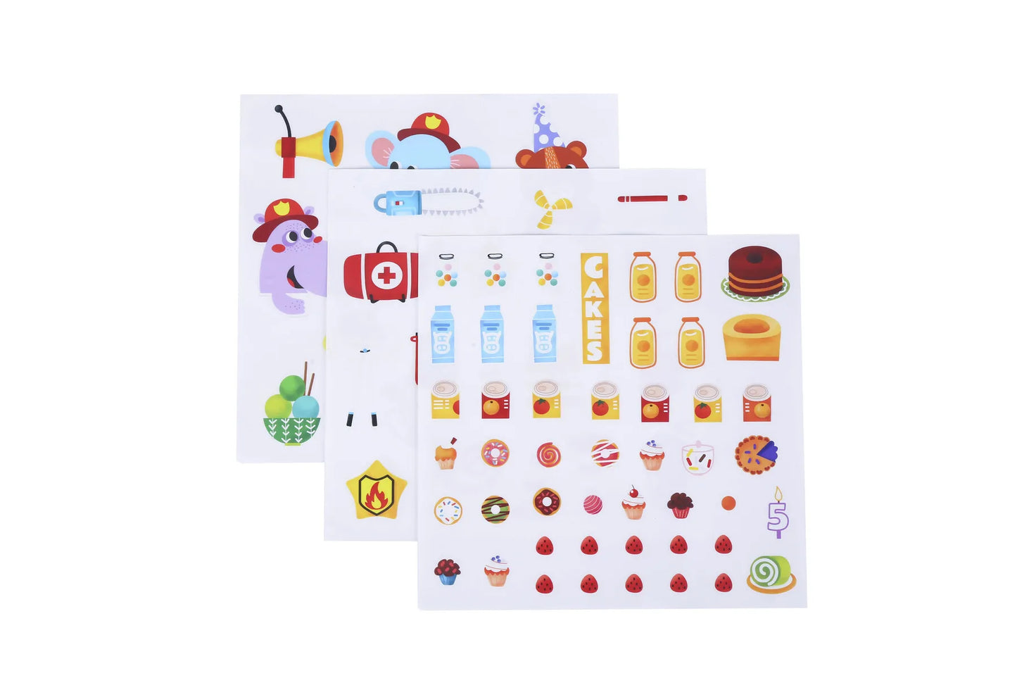 Tookyland Reusable Sticker (Fire Truck and Ice Cream Truck)