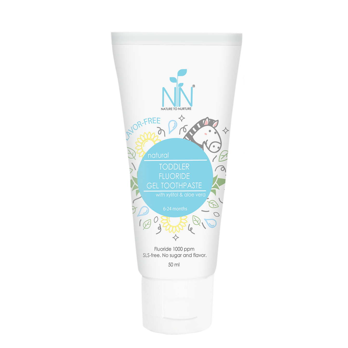 Nature to Nurture Toddler Fluoride Gel Toothpaste, 6 Months To 2 Years Old (Flavor Free)