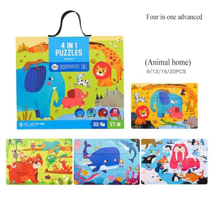 Joan Miro 4-In-1 Puzzle (Animals)