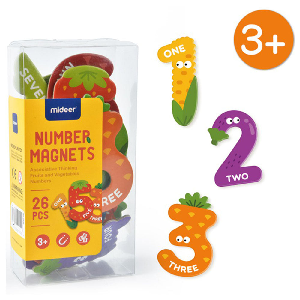 Mideer Number Magnets - 26 pcs (Fruits and Vegetables Number Magnets)