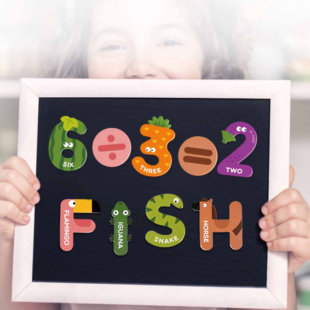 Mideer Number Magnets - 26 pcs (Fruits and Vegetables Number Magnets)