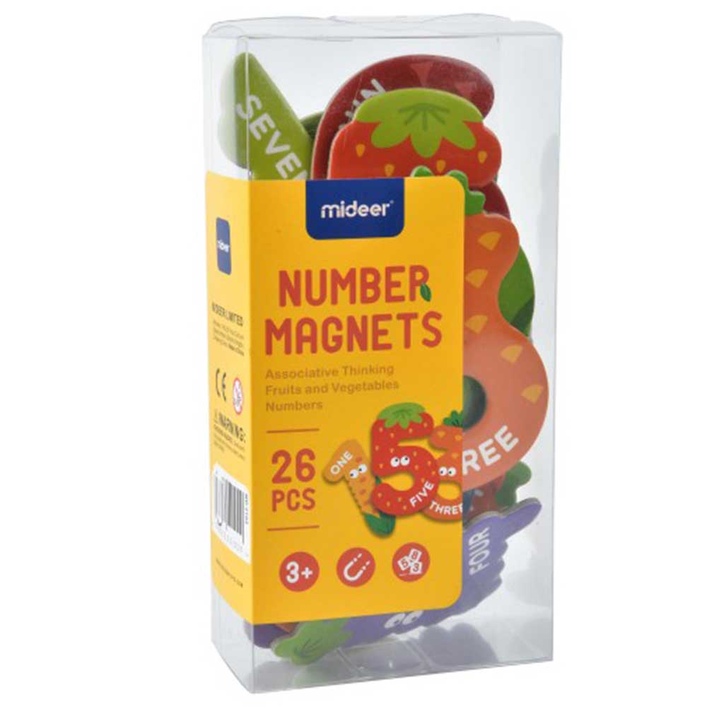 Mideer Number Magnets - 26 pcs (Fruits and Vegetables Number Magnets)