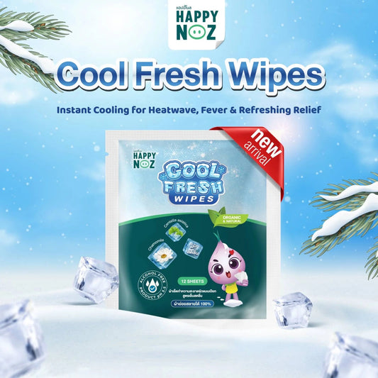 Happy Noz Cool Fresh Wipes (12 sheets)