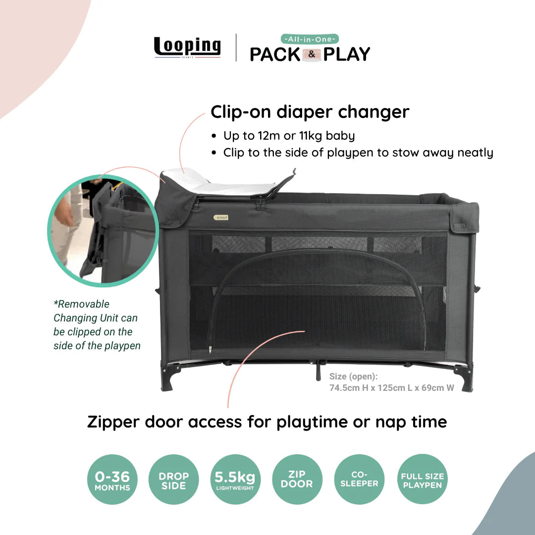 Looping All-in-One Pack & Play (Black)