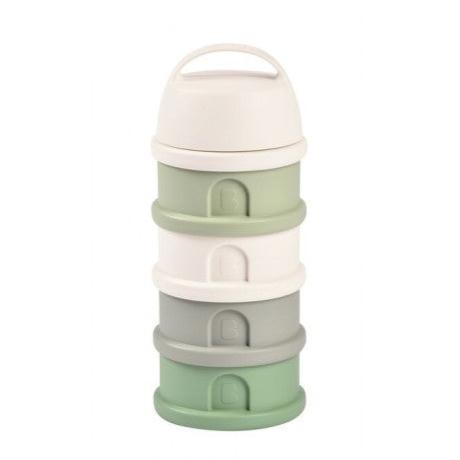 Beaba Formula Milk Container 4 Compartments (Cotton/Sage Green)