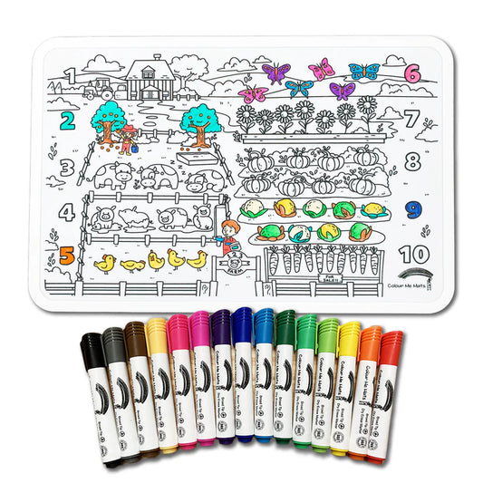 Colour Me Mats - Regular Mat (123 Counting Farm)