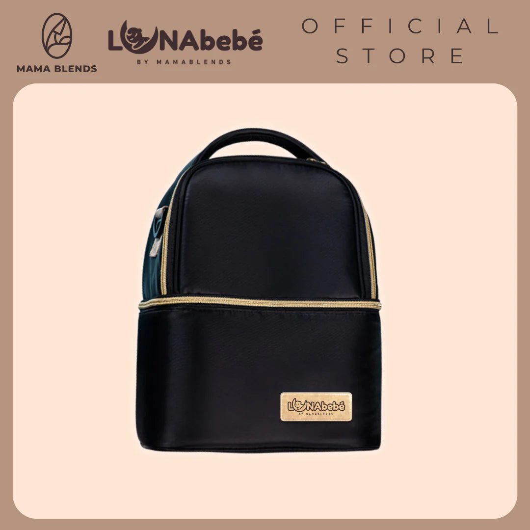 Lunabebe by Mama Blends Two-Layer Breastpump Thermal Cooler Black Bag