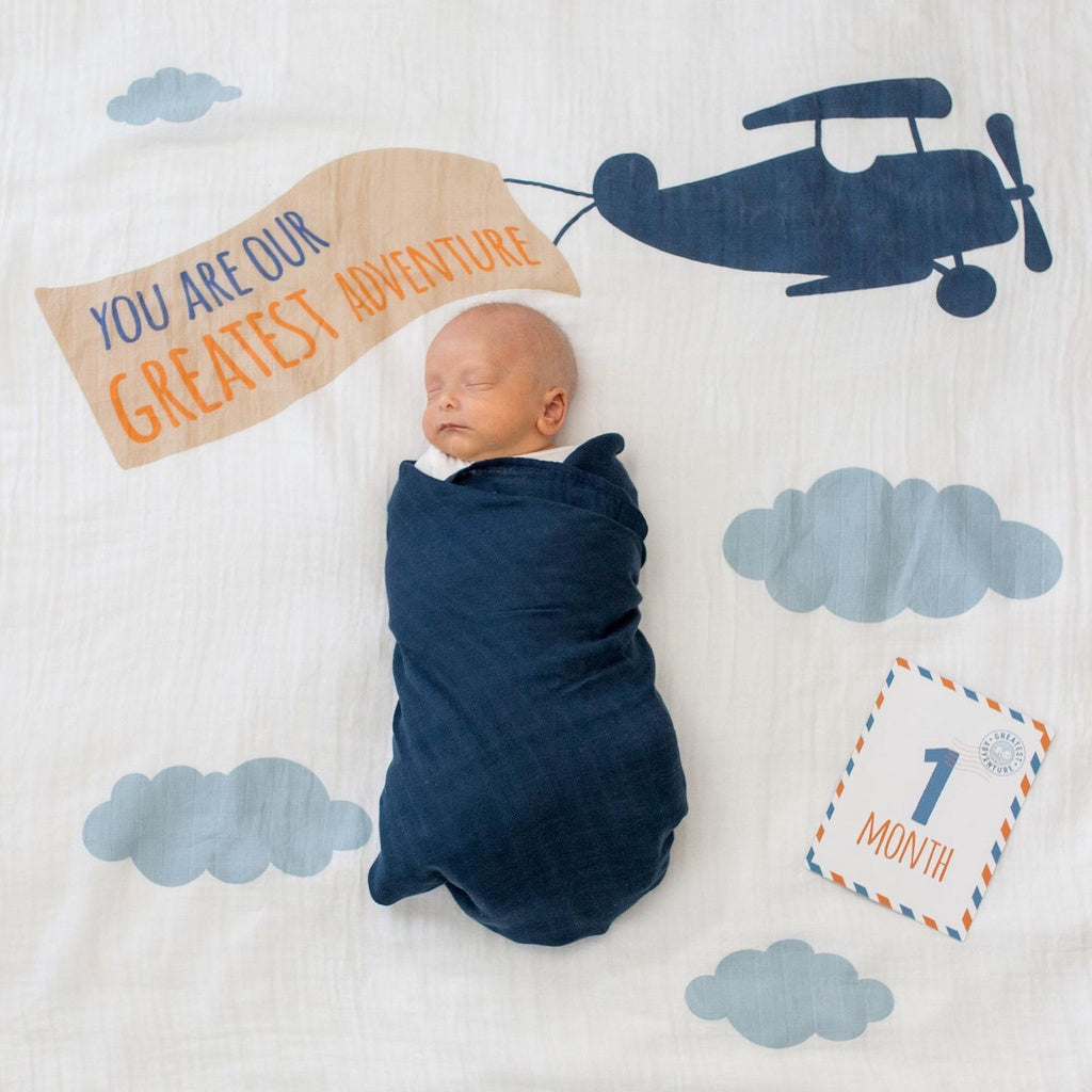 Lulujo Milestone Blanket & Cards Set