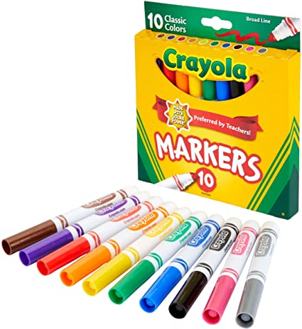 Crayola Classic Markers, Broad Line (10 count)