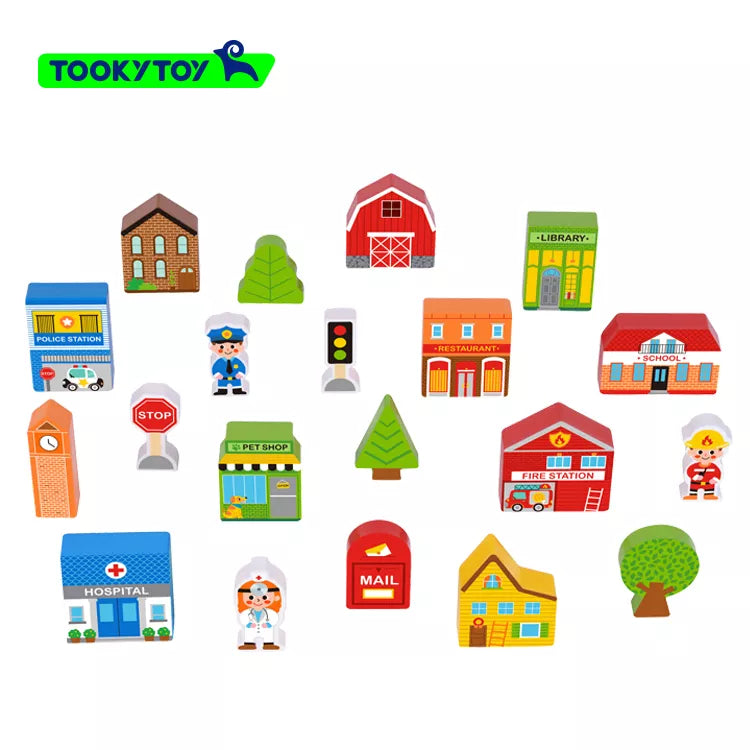 Tooky Toy Town Play Set