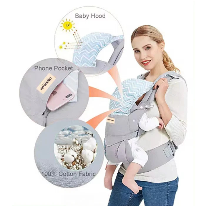 Lunabebe by Mama Blends Soft Structured Baby Carrier (Light Gray)