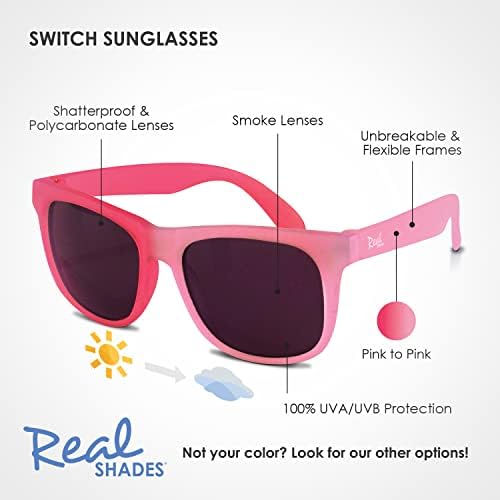 Real Shades Kids (4-7 yrs) Unbreakable Switch Sunglasses - Light to Dark Pink