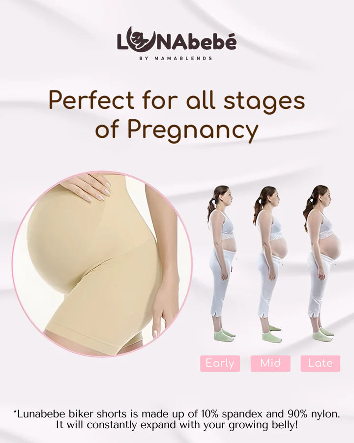 Lunabebe by Mama Blends Pregnancy Support Biker Shorts