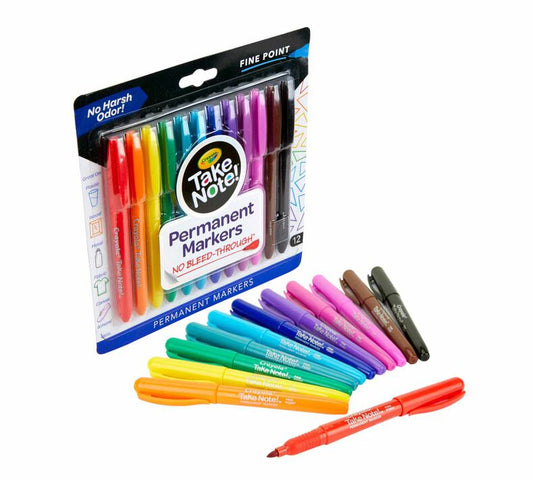 Crayola Take Note Permanent Marker (12 count)