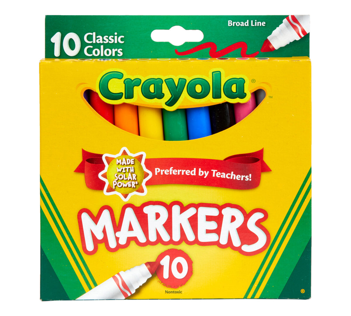 Crayola Classic Markers, Broad Line (10 count)