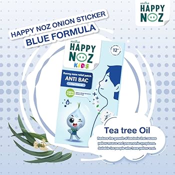 Happy Noz Organic Onion Sticker with Anti Bac (6 pcs)