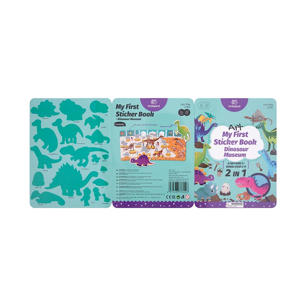 Tookyland Silicone Sticker Book - Dinosaur Museum