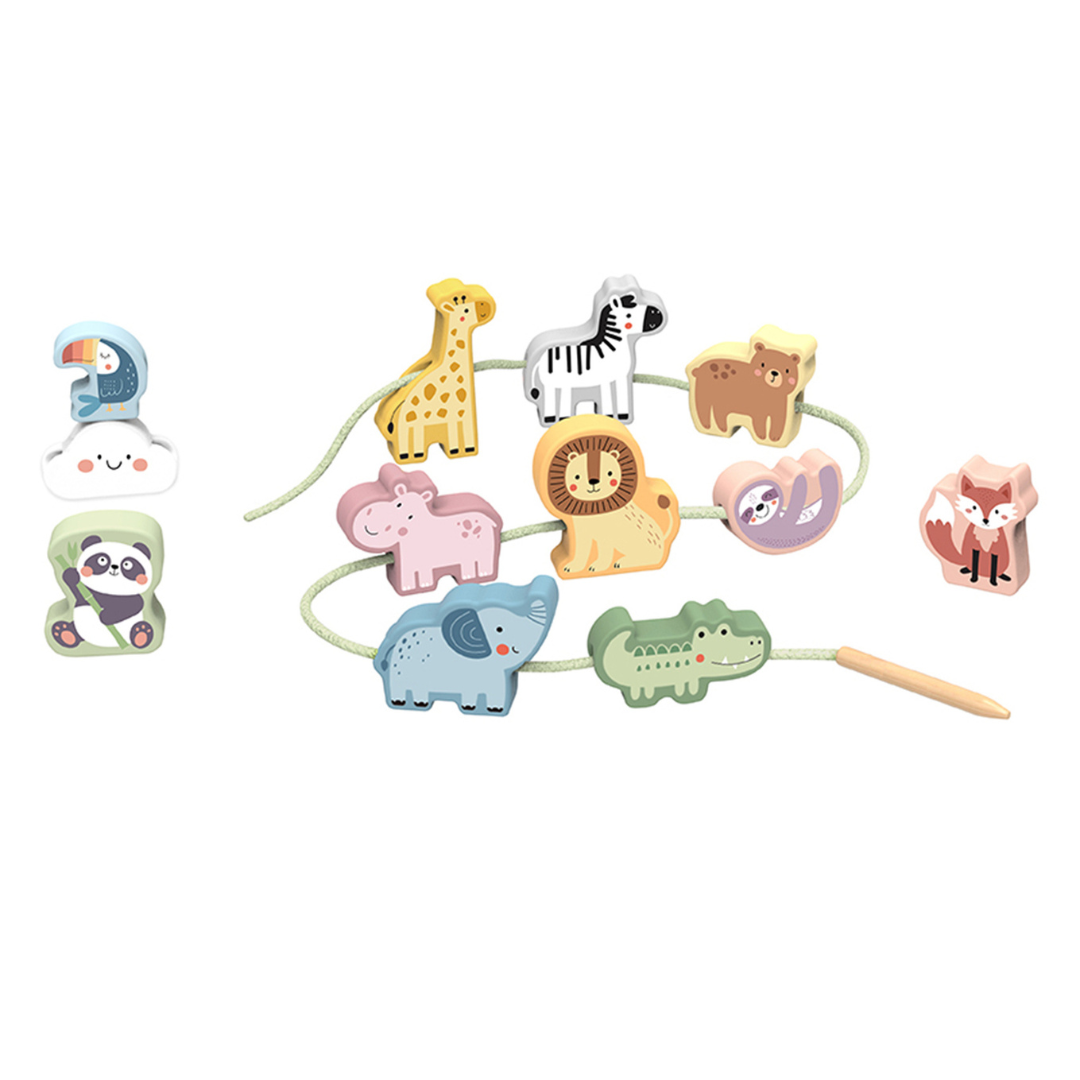Tooky Toy Lacing Blocks - Animals