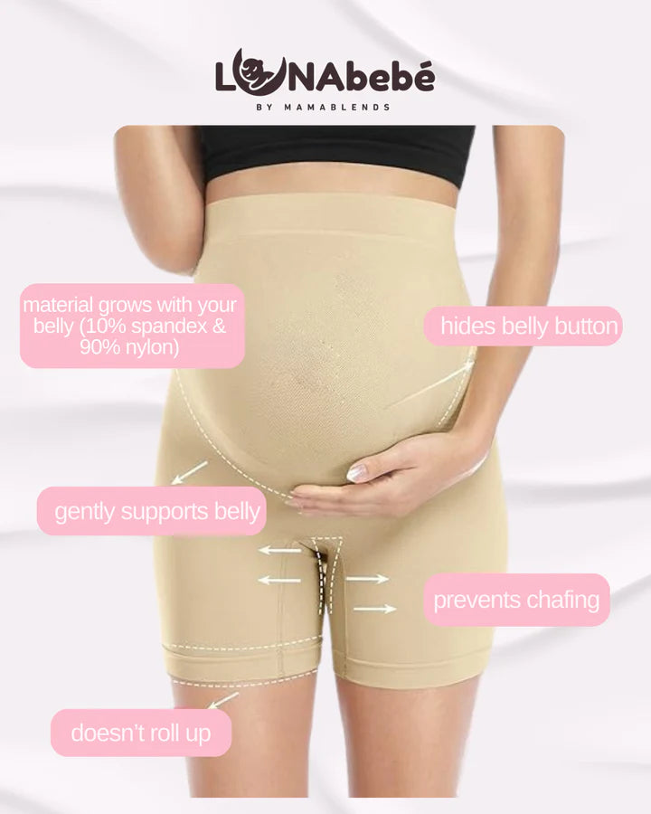 Lunabebe by Mama Blends Pregnancy Support Biker Shorts