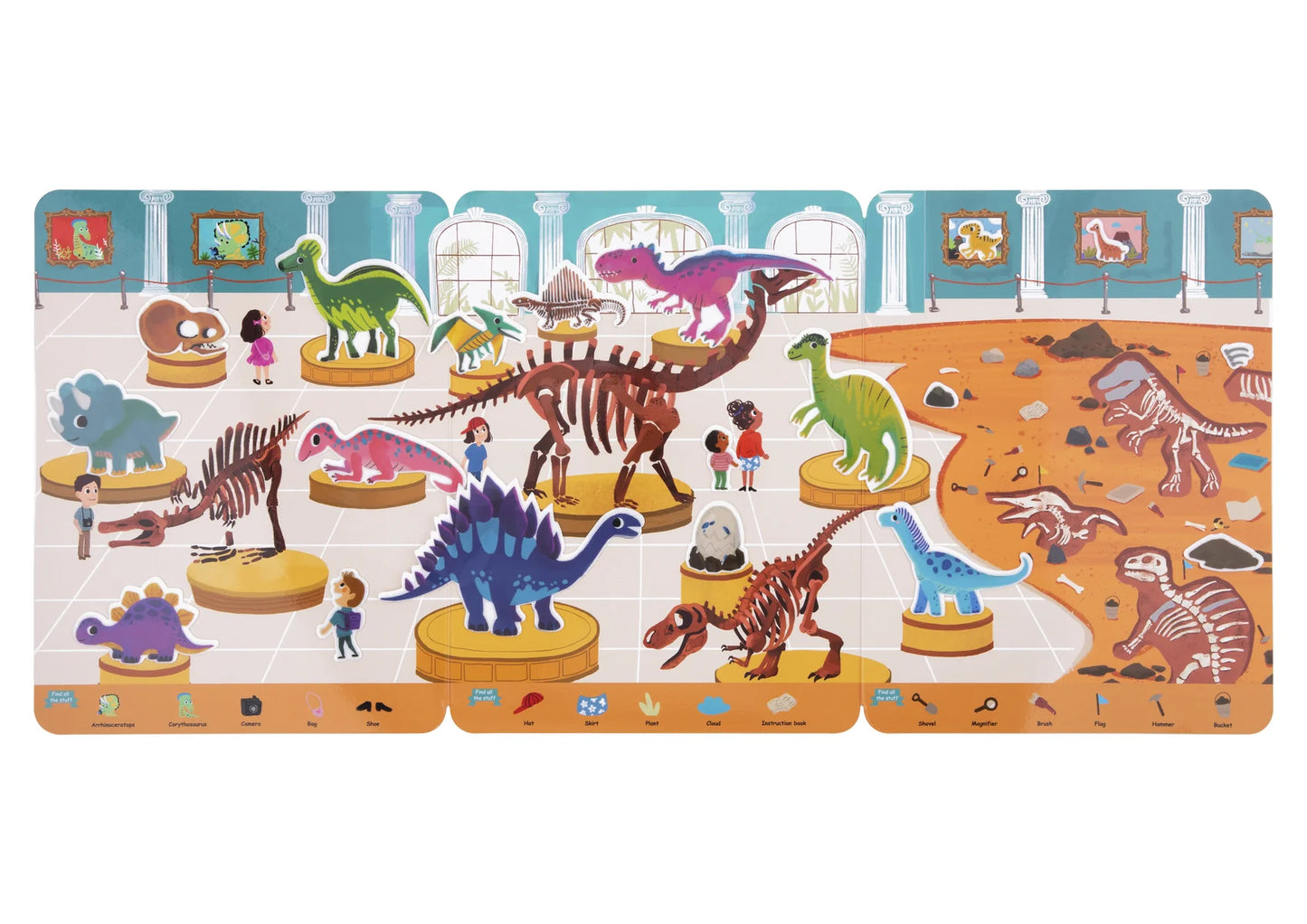 Tookyland Silicone Sticker Book - Dinosaur Museum