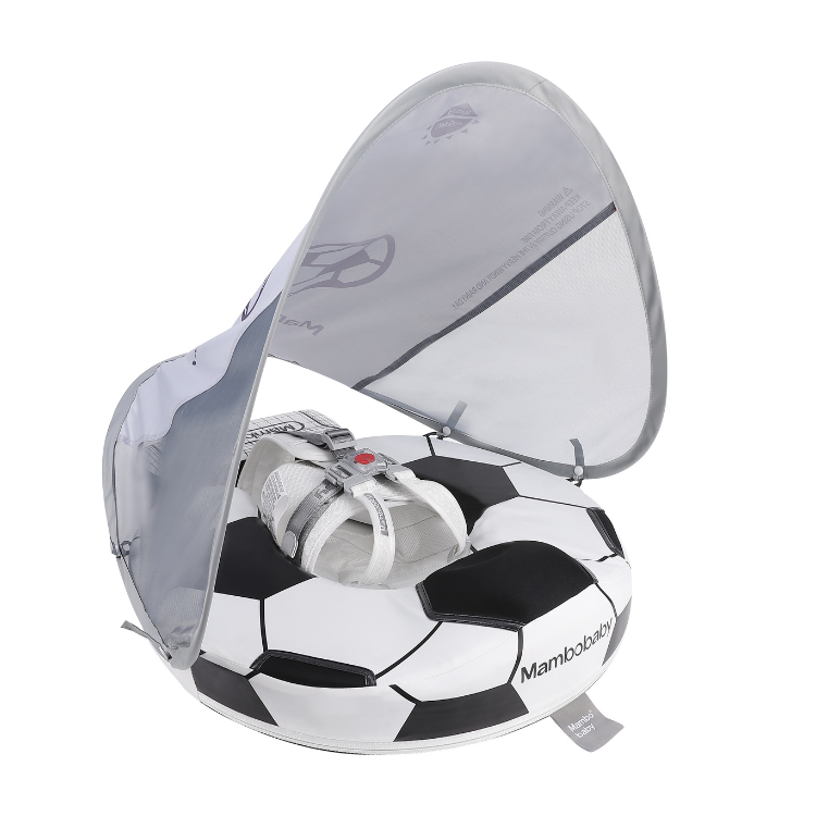 Mambobaby Air-Free Chest Type Floater with Canopy and Tail for 3-24 Months (Soccer)