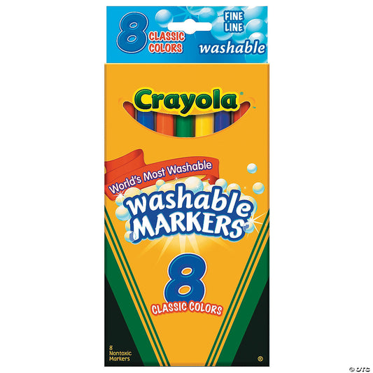 Crayola Colored Washable Markers, Fine Line (8 count)