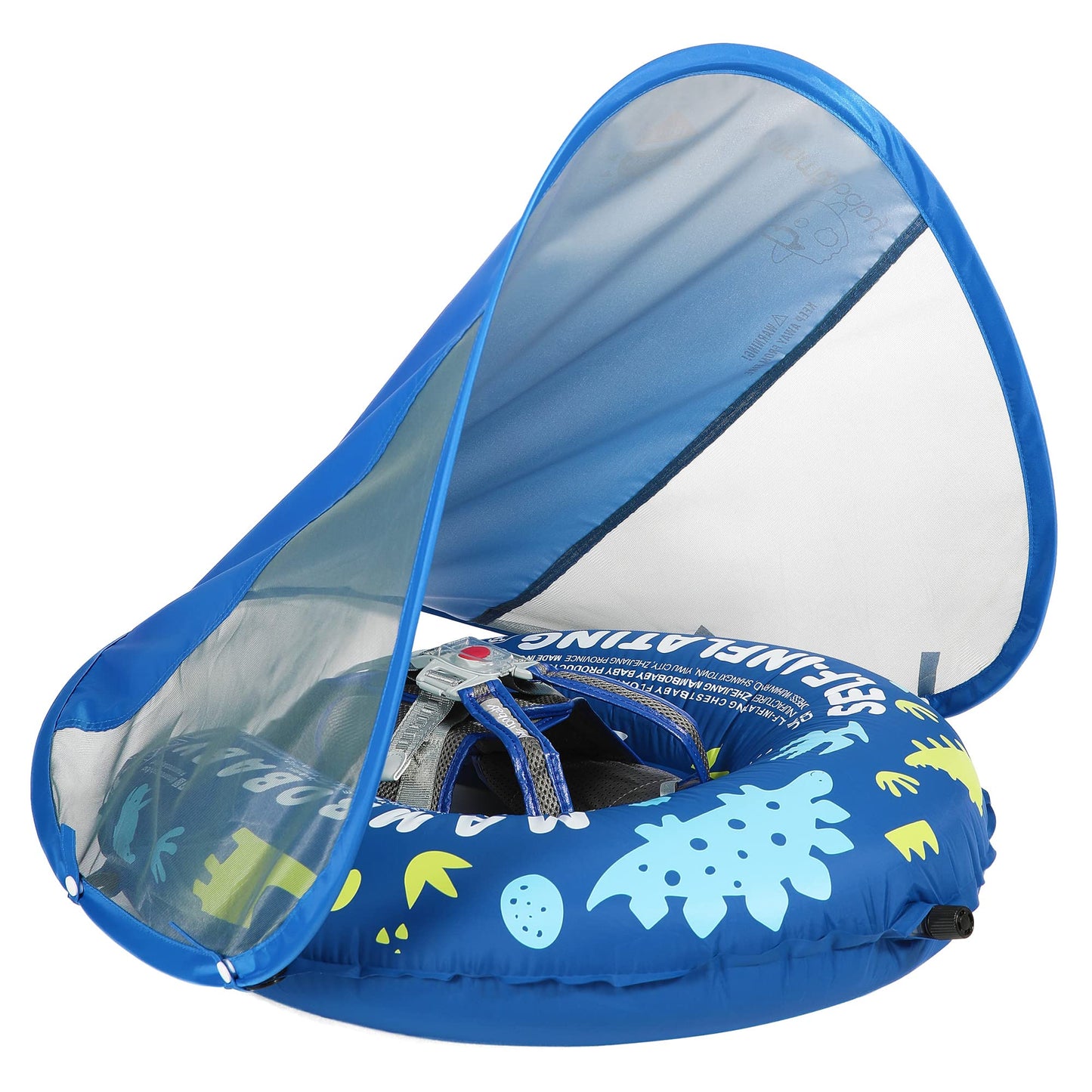 Mambobaby Self-Inflating Baby Swim Float with Canopy