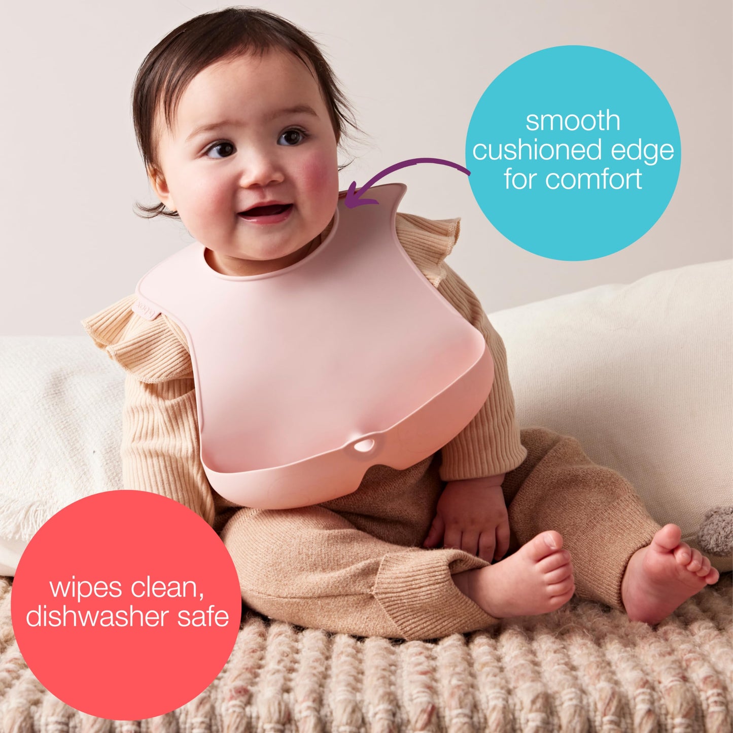 B. Box Silicone Bib With Deep ‘Stay Open’ Pocket