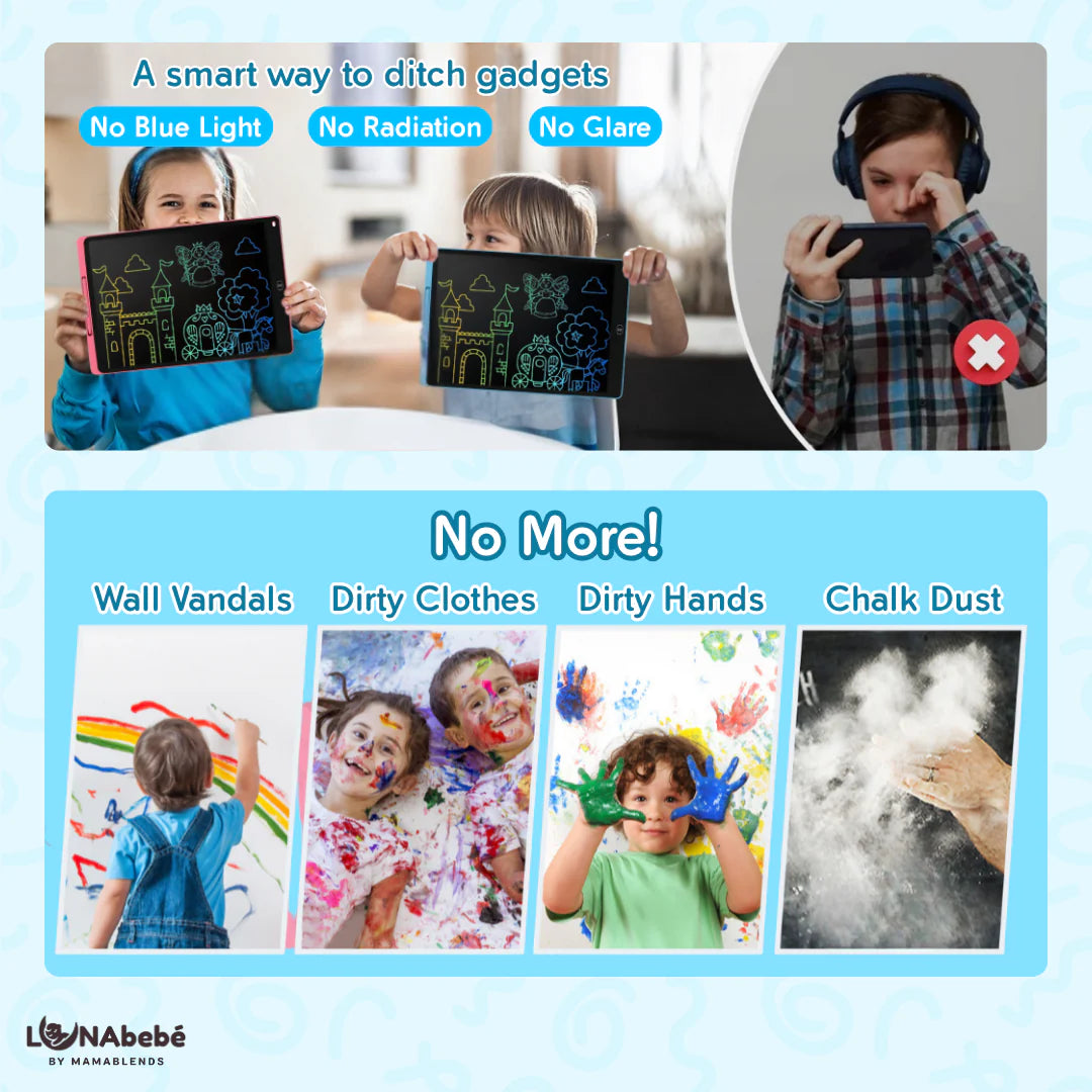 Lunabebe Jumbo Multi-Color LCD Writing Board - 20" Screen